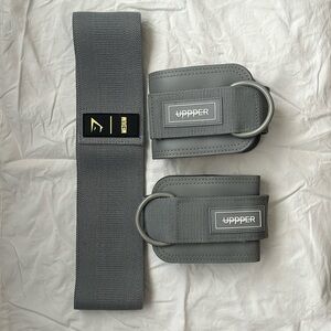 UPPPER Gray Ankle Straps plus Gymshark booty band